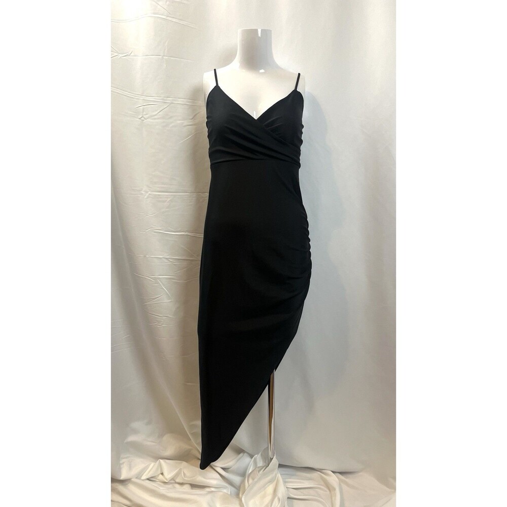 Edgy Whimsigoth Black Ruched Windsor Gothic Dress Extra Small